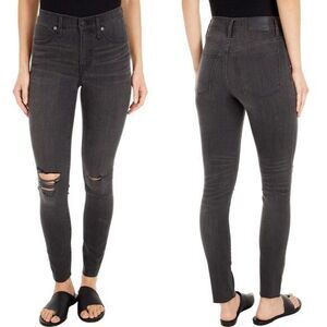 NEW Madewell 9" Mid-Rise‎ Skinny Jeans in Black Sea, 28